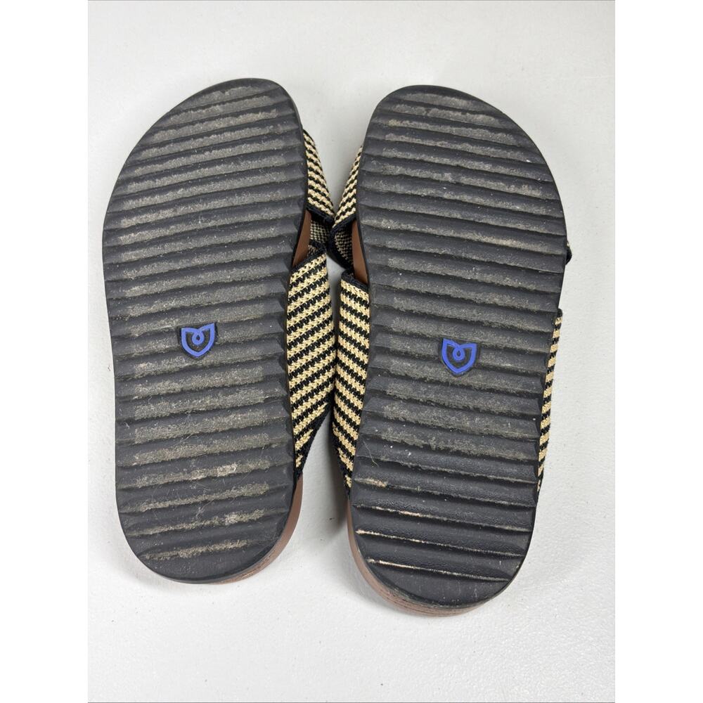Rothy's The Weekend Slide Sandals Toffee Stripe Womens 8.5 Textured Knit Slip On - Picture 8 of 8